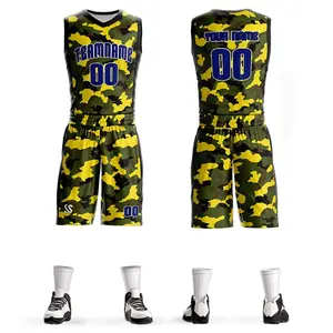 Ucuz süblimasyon özel basketbol üniforması takım özel basketbol üniforması eğitim üniforma tam kiti tasarım erkekler basketbol forması