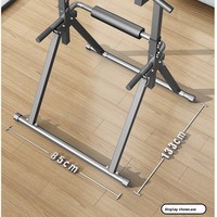 Barre de traction pliable et réglable en hauteur, stable, pour usage domestique, équipement de fitness avec barres parallèles suspendues pour dips