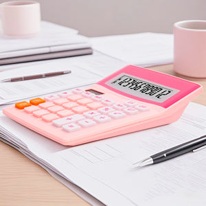 เครื่องคิดเลขแบบกลไกไร้เสียงสำหรับโรงเรียนอุปกรณ์สอบทางการเงินใช้พลังงานแบบคู่ตั้งโต๊ะ - Product Image 4