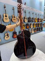 Luxury All Solid Guitar Acoustic | Spruce & Rosewood, Auto-Lock Tuners, Ebony Fretboard, Armrest, Anti-Oxidation Coated Strings