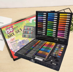 Precio de fábrica, 150 Uds., juego de Arte de dibujo para niños, lápices de madera, crayones y bolígrafos de acuarela, papelería para expresiones creativas - Product Image 5