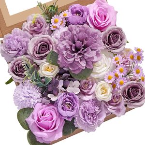 Decorazioni per Matrimoni all'Ingrosso, Accessori per Esterni, Scatola Regalo Fai-da-Te, <span class=keywords><strong>Fiori</strong></span> Artificiali Misti, Rose e Gypsophila - Product Image 4