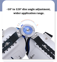 Attelle articulée pour genou, cheville et pied – Orthèse de soutien pour membres inférieurs – Attelle pour fracture de l'articulation du genou – Support de jambe