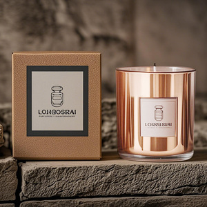 Wholesale High Quality <b>Red</b> 180ml 300ml Luxury <b>Candle</b> Jars Glass Daily Use Home Decoration <b>Candle</b> Jars <b>Candle</b> Holder - Product Image 2