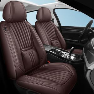 Housse de siège de voiture universelle 5 places en cuir PU et Nappa, style ourlet, avec ajustement OLIVER pour une utilisation quatre saisons - Product Image 4