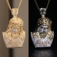 Pendentif Hip Hop en Argent Sterling S925 avec Moissanite en Forme d'Animal, Sertissage Glacé, Testeur de Diamant D VVS1 Inclus, Cadeau pour Hommes et Femmes