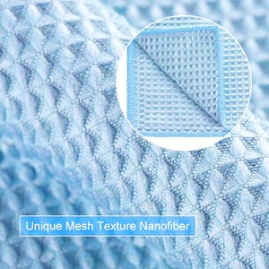 Multi-Purpose a <span class=keywords><strong>nido</strong></span> <span class=keywords><strong>d</strong></span>'<span class=keywords><strong>ape</strong></span> in microfibra waffle tessuto asciugamano striscia libera lanugine panno di vetro in microfibra 40x40cm - Product Image 3