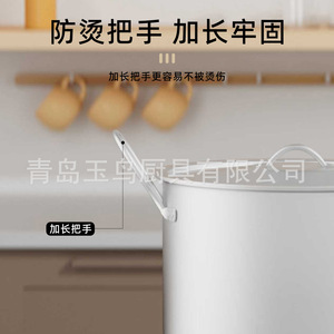 Thickened Aluminum <b>Soup</b> <b>Pot</b> 5L Above Non-Stick Double Handle For Gas Stove Outdoor Cooking - Product Image 4