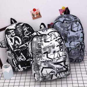 New Junior High School Students Schoolbag Personalized Letters Prints Shoulder Bag <b>Large</b>-<b>capacity</b> <b>Backpack</b> - Product Image 4
