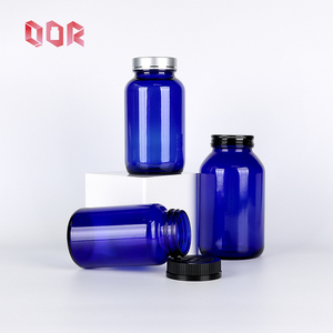 Custom Logo Glass Capsule <b>Bottle</b> Wide Mouth Clear Matte Round Cylinder Shape Health Supplement Medicine <b>Pill</b> Container - Product Image 5