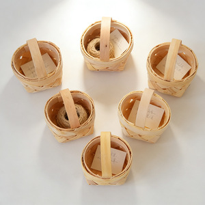 Woven Mini <b>Basket</b> Round Handmade Storage Candy Gift <b>Basket</b> For Children Toy <b>Small</b> Size - Product Image 1