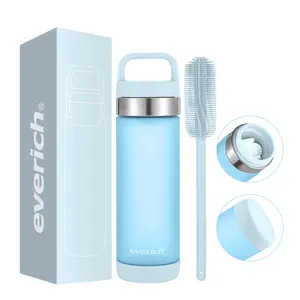 2024 New Design Original Manufacturer Customized Hot Sale Sport Plastic Water Bottle with Storage function Lid