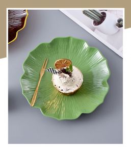 Assiettes en verre transparentes pour gâteaux aux fruits, avec bord doré, vente en gros - Product Image 6