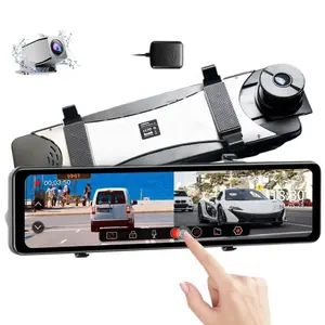 AZDOME PG16S Dash Cam 12" IPS Touch Screen Front And Rear Mirror View Camera WiFi GPS Vehicle Video Recorder Car 4K Dashcam