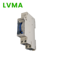 LVMA LMSJ-01 220V Timer Multifungsi AC/DC Tertutup 1-24 Waktu Tunda Relay Sakelar Miniatur Penggunaan Industri & Hunian Din Rail