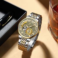 Montre Mécanique Lumineuse Étanche Poedagar Original de Luxe à Bracelet en Acier pour Hommes