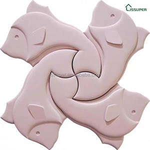 Brique décorative tridimensionnelle en forme de ciment 3D mur de fond d'hôtel café forme personnalisée - Product Image 2