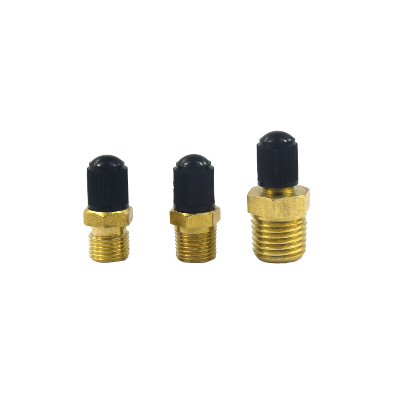 1/4 NPT Copper Valve Core for Car and Motorcycle Tires Vacuum Tire Pressure Monitoring Screw with Angle Structure
