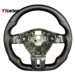 YTcarbon para <span class=keywords><strong>California</strong></span> <span class=keywords><strong>Beach</strong></span> <span class=keywords><strong>Camper</strong></span> Motorhome Auto Parts Accesorios para el interior del coche Volante de gamuza de cuero personalizado - Product Image 5