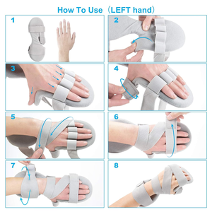 Récupération des blessures atrophie musculaire poignets et doigts fixes protection peluche velours oreiller course immobilisateur repos main attelle - Product Image 5