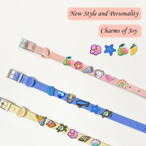 Collar DIY encantos nuevo diseño colorido logotipo personalizado al por mayor diseñador de lujo PVC impermeable mascota gato perro Collar - Product Image 3