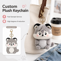 Llaveros de Peluche Personalizados de Animales Pequeños y Perros, Muñecos de Peluche Personalizados con MOQ Bajo