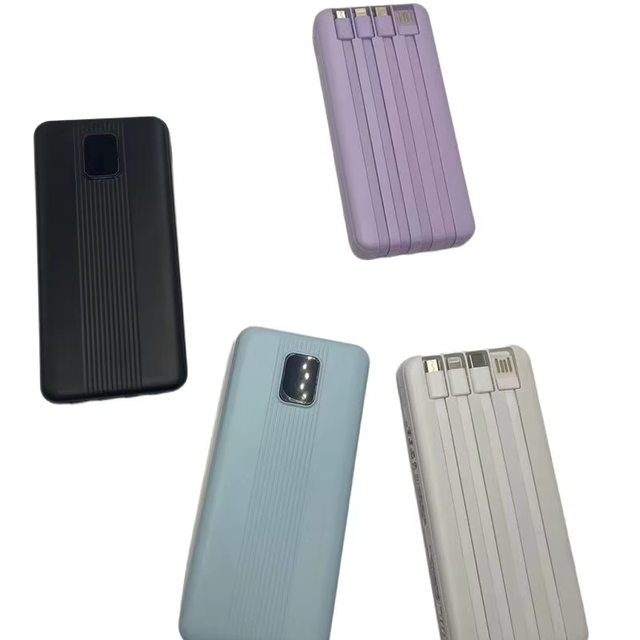 Power Bank 1000mAh Large Capacity Built in Cable USB C Mobile Phone Emergency Charging Bank Portable Fast Charger Power Banks