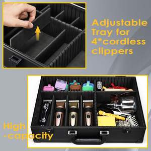 Valigetta per Accessori da Barbiere con Specchio, Valigetta Professionale per Attrezzi da Barbiere, Custodia per Tosatrici e Forniture - Product Image 5