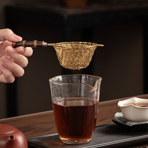Oogishido <b>Tea</b> Strainer 10cm Bamboo Handle Reusable <b>Tea</b> Infuser Kung Fu <b>Tea</b> <b>Set</b> Accessory - Product Image 2