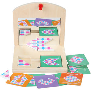 Jouets éducatifs en bois Montessori, puzzle d'imagerie miroir, <span class=keywords><strong>jeu</strong></span> pour enfants, jouets sensoriels pour l'éducation des enfants, apprentissage en <span class=keywords><strong>maternelle</strong></span> - Product Image 5