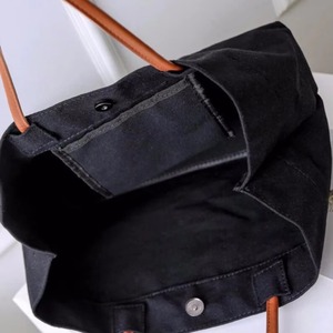 Recyclable Eco-Friendly Canvas Tote <b>Beach</b> Bag Leather Handle Cotton Zipper Customizable Print Reusable for Daily Use <b>Gift</b> - Product Image 5