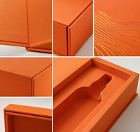 Boîte cadeau pour vin personnalisée, directement de l'usine, en papier kraft recyclé, emballage de luxe avec poignée