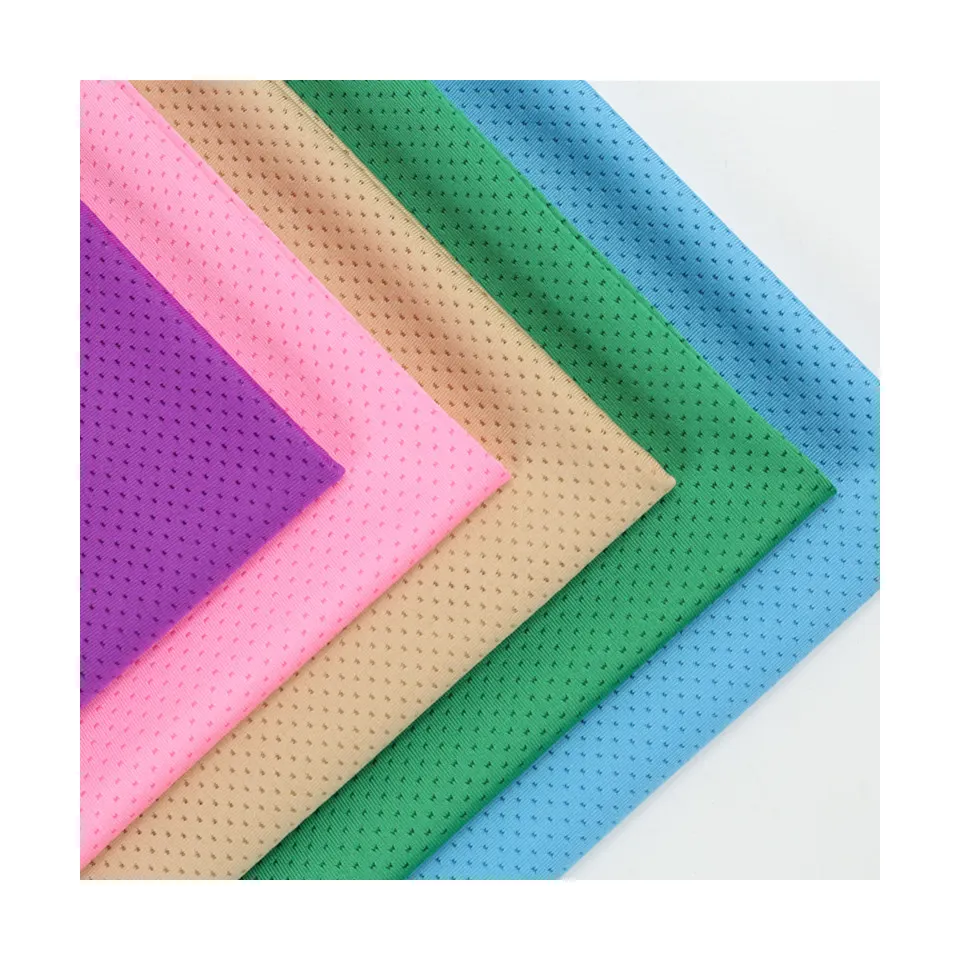 Tissu en maille papillon extensible dans 4 directions 95% P + 5% SP Tissu jacquard en polyester spandex pour vêtements résistants au soleil ou POLO Shirt