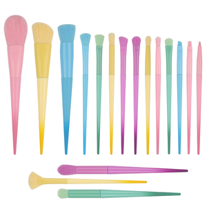 Ensemble de pinceaux de <span class=keywords><strong>maquillage</strong></span> professionnels Gambur Candy Color, 17 pièces, poils synthétiques en plastique, poudre libre, contour, blush, fard à paupières - Product Image 6