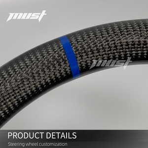 Volante Deportivo Personalizado de Fibra de Carbono para Land Rover Range Rover <span class=keywords><strong>Evoque</strong></span> 1.ª Gen. Pure SE <span class=keywords><strong>HSE</strong></span> Dynamic 2012-2019 - Product Image 4