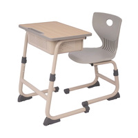 Ensemble de chaises de bureau modernes, confortables et économiques pour les étudiants, avec porte-stylo intégré, plateau en bois robuste, design écologique