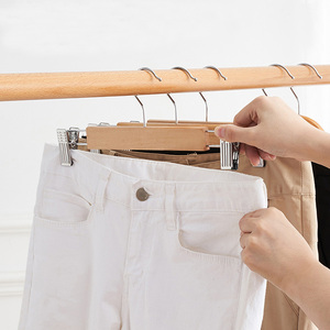 Bán Buôn Màu Sắc Tự Nhiên Bằng Gỗ Quần Móc Áo Clip Quần Áo Móc Treo Quần Bằng Gỗ - Product Image 3