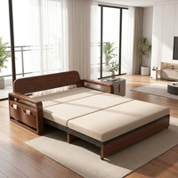 Canapé-lit pliable portable polyvalent et moderne avec structure en bois manufacturé, mousse à mémoire de forme écologique pour chambre d'amis, hôtel, salon