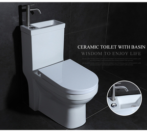 WC en céramique allongé et élégant avec citerne de lavage à double chasse intégrée au <span class=keywords><strong>lavabo</strong></span> - Product Image 3
