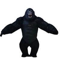 Costume de mascotte gonflable King Kong Gorilla en peluche pour adultes, promotion d'événements, Halloween, carnaval, unisexe, détection d'aiguilles