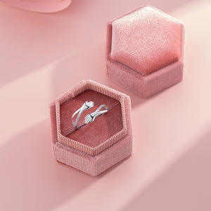 Anillo de Pareja con Diseño de Abrazo, Versión Coreana, Estilo <span class=keywords><strong>Jane</strong></span> <span class=keywords><strong>Eyre</strong></span>, Anillo Abierto con Circonita - Product Image 5