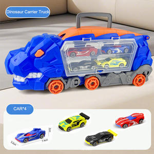 Transport <strong>Dinosaur</strong> Truck with 4 Mini <strong>Cars</strong> Kids Carrier Vehicles <strong>Toys</strong> Set Tyrannosaurus Rex Transport <strong>Toys</strong> <strong>Cars</strong> and Trucks - Product Image 4