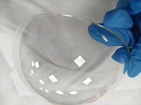 Dôme de lentille semi-sphérique en saphir poli au laser avec base en monocristal d'alumine sans bulles SANHANG SANHANG00053