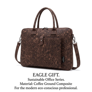 Eco Friendly Recycled Coffee Grounds Letter Pattern Customized Closure Briefcase Waterproof Stain Resistant Portable <b>Large</b> <b>Bag</b> - Product Image 1
