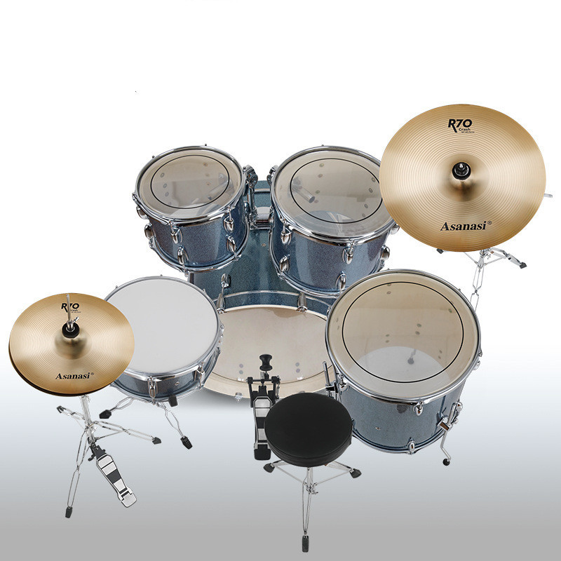 4pcs Drum Set with 14 16 18 20 Inch Alloy Drum Cymbal Gong 