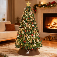 Arbre de Noël LED géant en PVC de qualité supérieure, 1,8 m, avec lumières, nœud et boîte cadeau, alimenté par piles, pour la maison et l'intérieur – Vente en gros usine