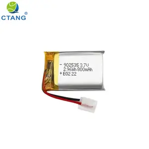 Células de lítio recarregáveis 3.7 v li ion, com kc lipo bateria de lítio nmc bolsa, bateria de célula 902535 800mah