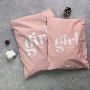 Sacs d'expédition roses personnalisés avec logo, biodégradables, pour vêtements, emballage pour supermarchés et expositions - Vente en gros - Product Image 6