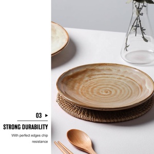 Japon tarzı 8 inç seramik yemek tabakları restoran mutfak yemek servisi için porselen suşi tabağı çanak - Product Image 5