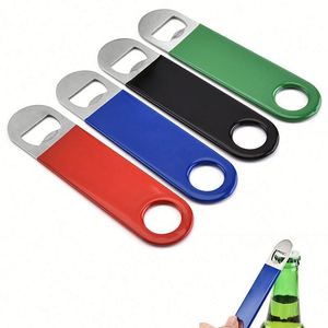 Ouvre-bouteilles en acier inoxydable plat avec revêtement en caoutchouc, ouvre-bouteilles en vrac pour la cuisine, le bar, le restaurant, les cadeaux de fête - Product Image 1